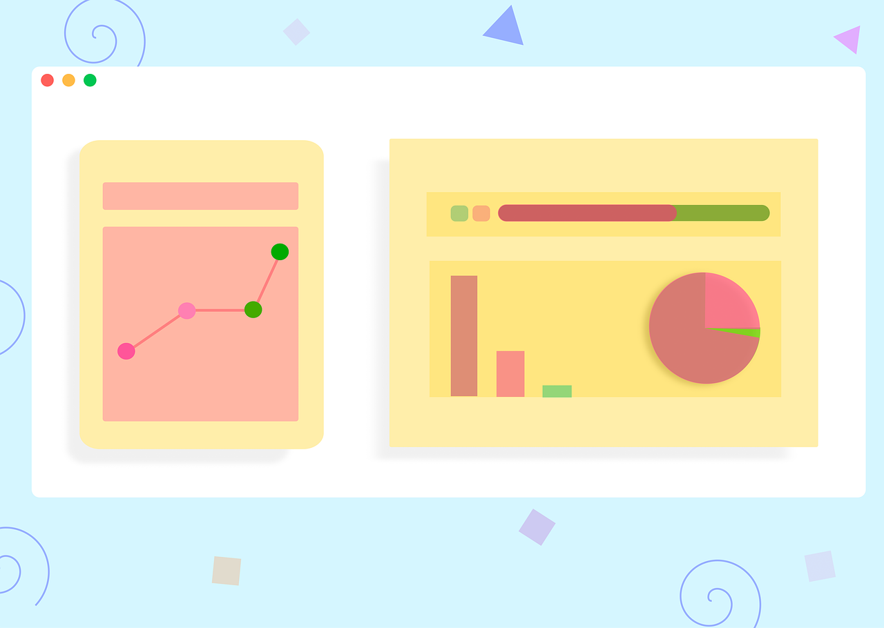 Reporting analytics dashboard illustration